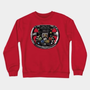 Retro F1 Steering Wheel Crewneck Sweatshirt